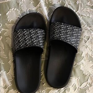 Calvin Klein Black Logo Slide Sandals